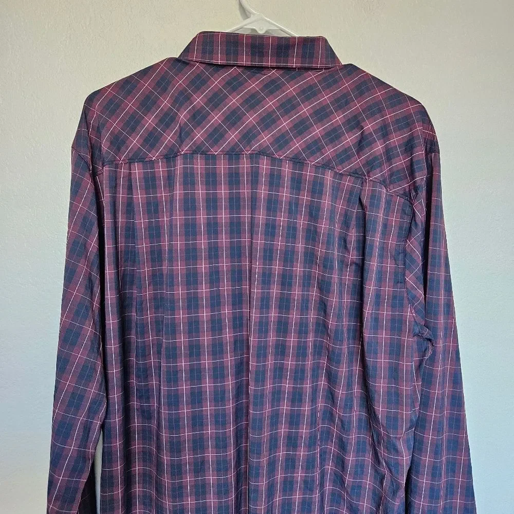 NWOT Travis Mathew | Plaid Long Sleeve Button Front Top, Mens XXL - Picture 6 of 7